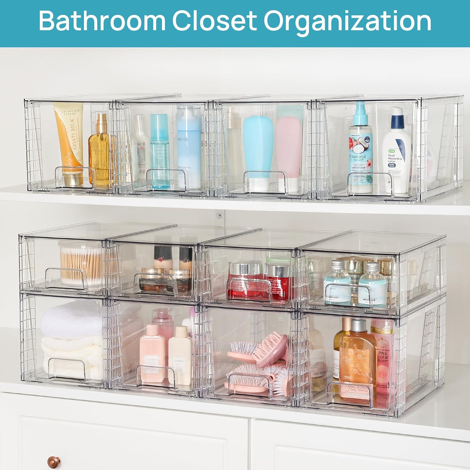 Vtopmart 4-Piece Stackable Acrylic Storage Drawers