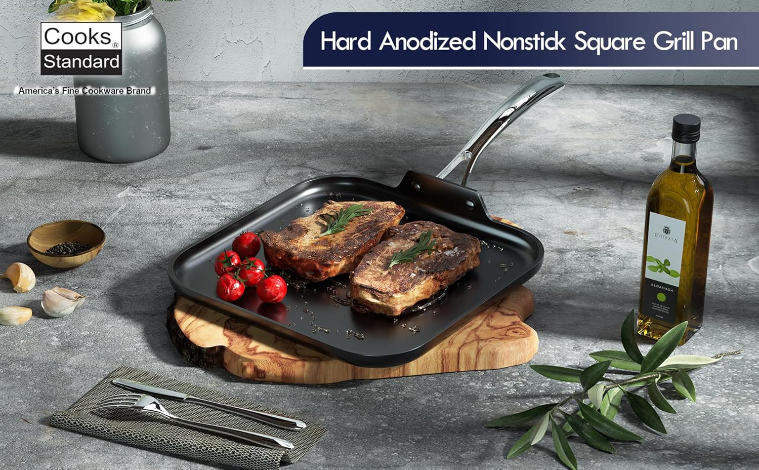Cooks Standard Pro 11-inch Nonstick Griddle Pan - Easy Cooking Performance Style