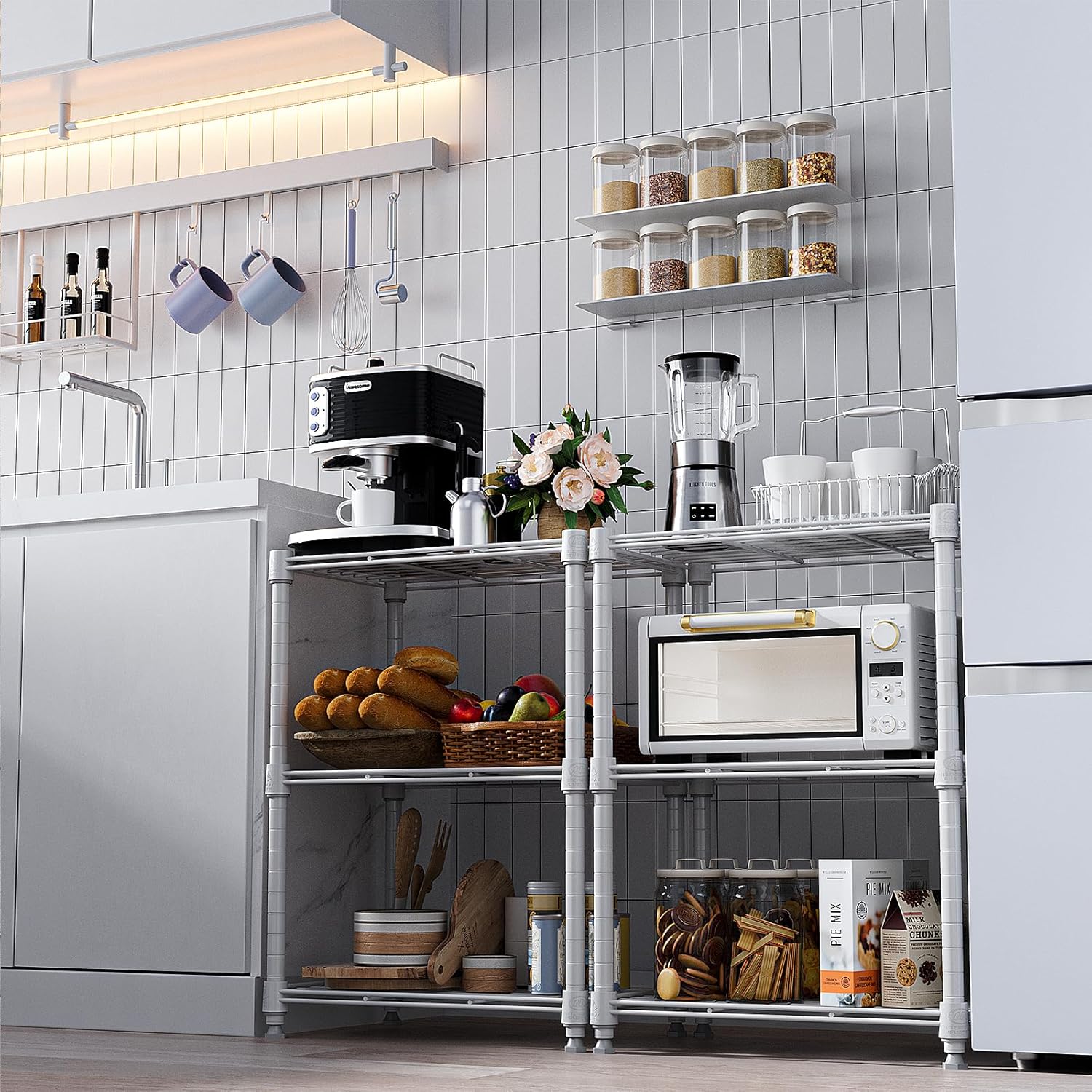 Versatile 450 lbs Steel Wire Storage for Home Kitchen