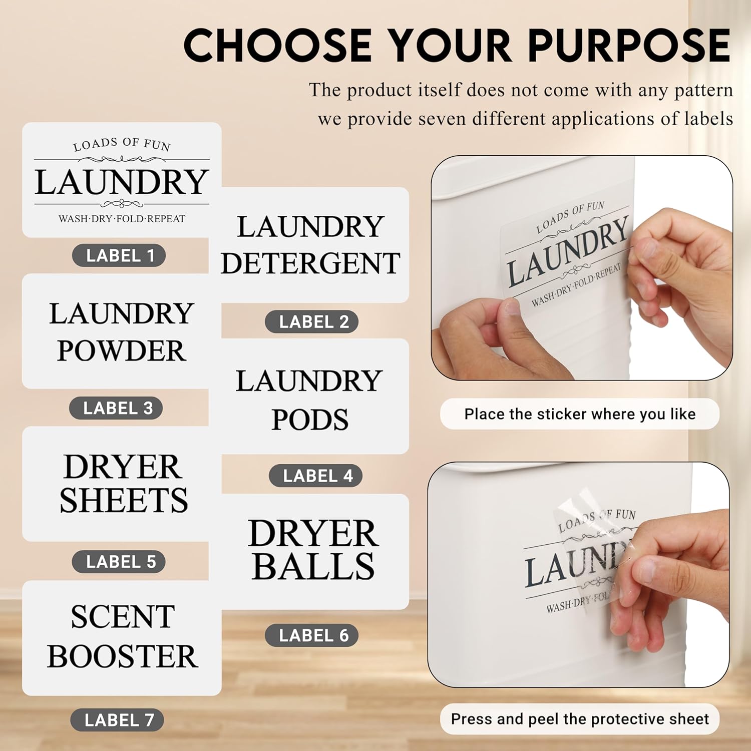 3-Set Modern Farmhouse Laundry Storage Durable Stylish