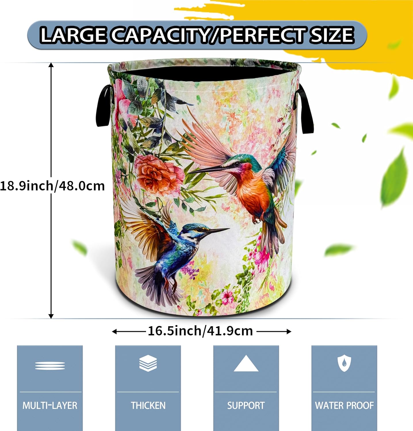 Adorable Hummingbird Storage Basket for Laundry