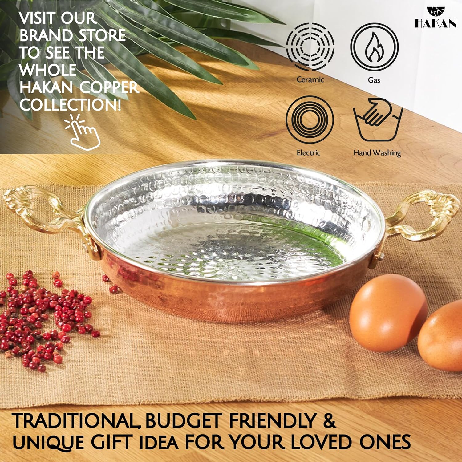 Sturdy Copper Omelet Pan