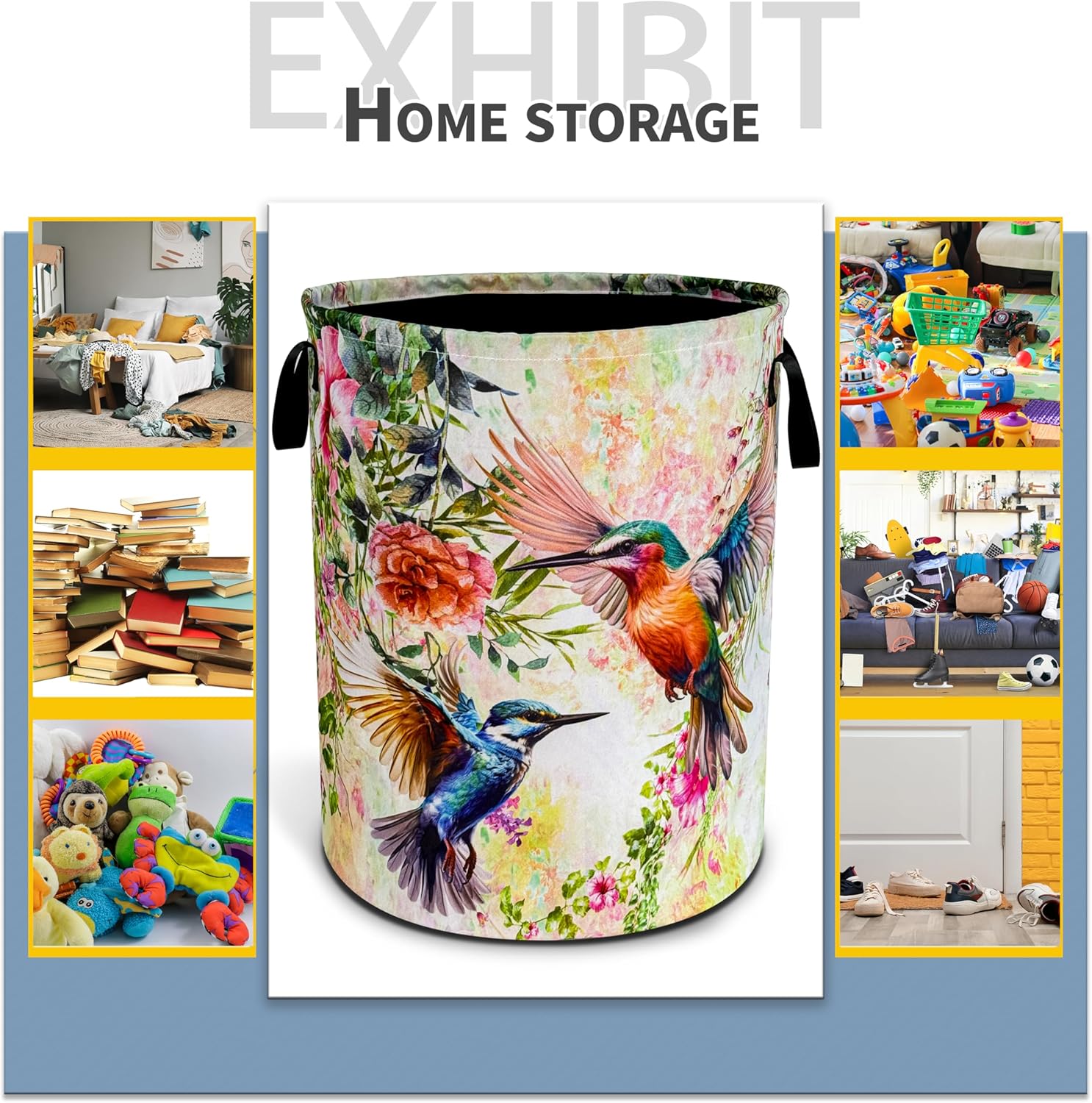 Adorable Hummingbird Storage Basket for Laundry