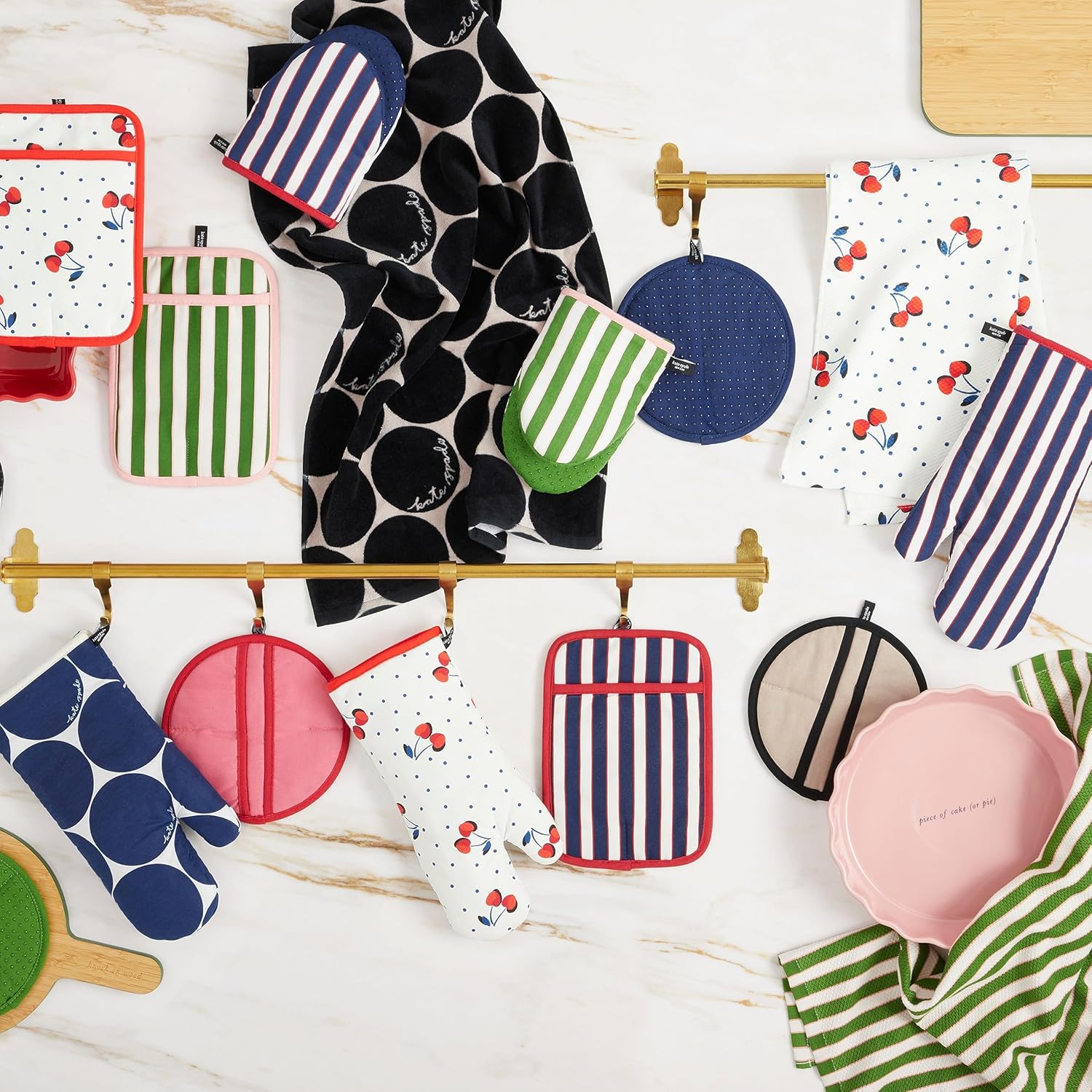Kate Spade New York Botanical Stripe Pot Holder Set
