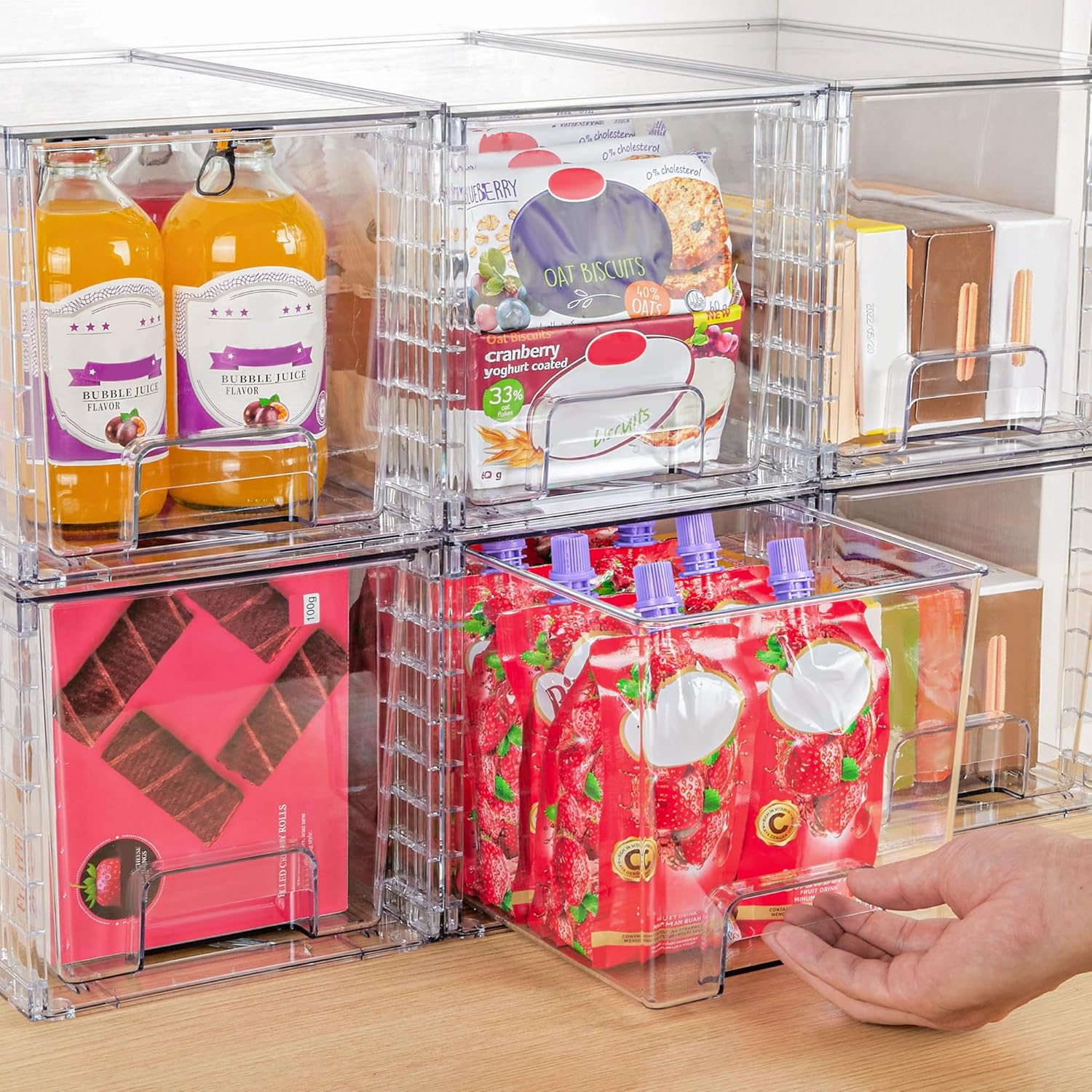 Vtopmart 4-Piece Stackable Acrylic Storage Drawers