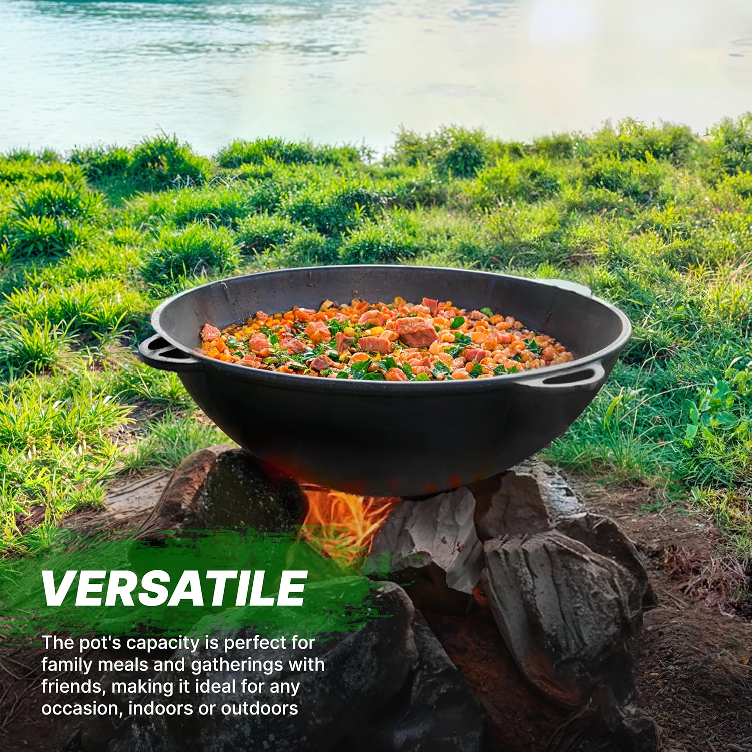 CKG 12L Cast Iron Kazan for Plov Making