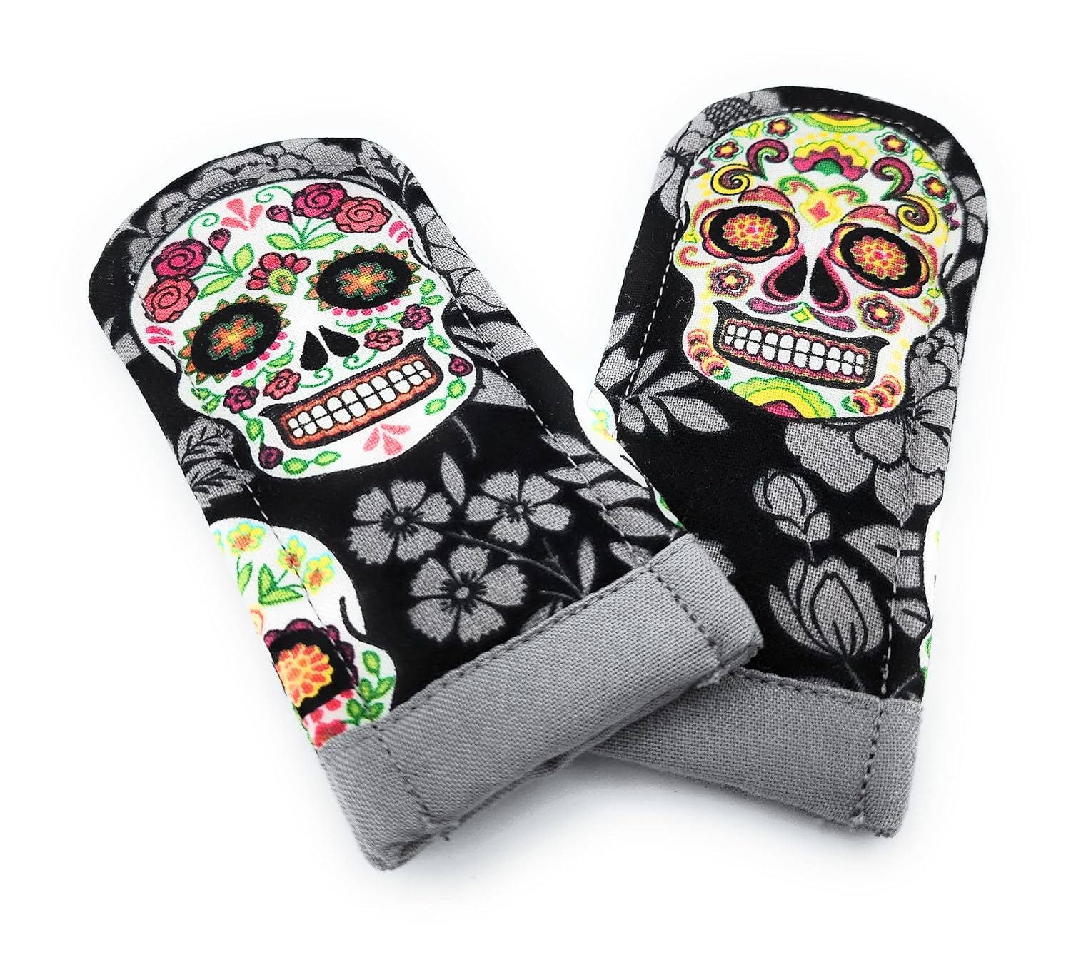 Sugar Skull Pot Handle Holder Set of 2