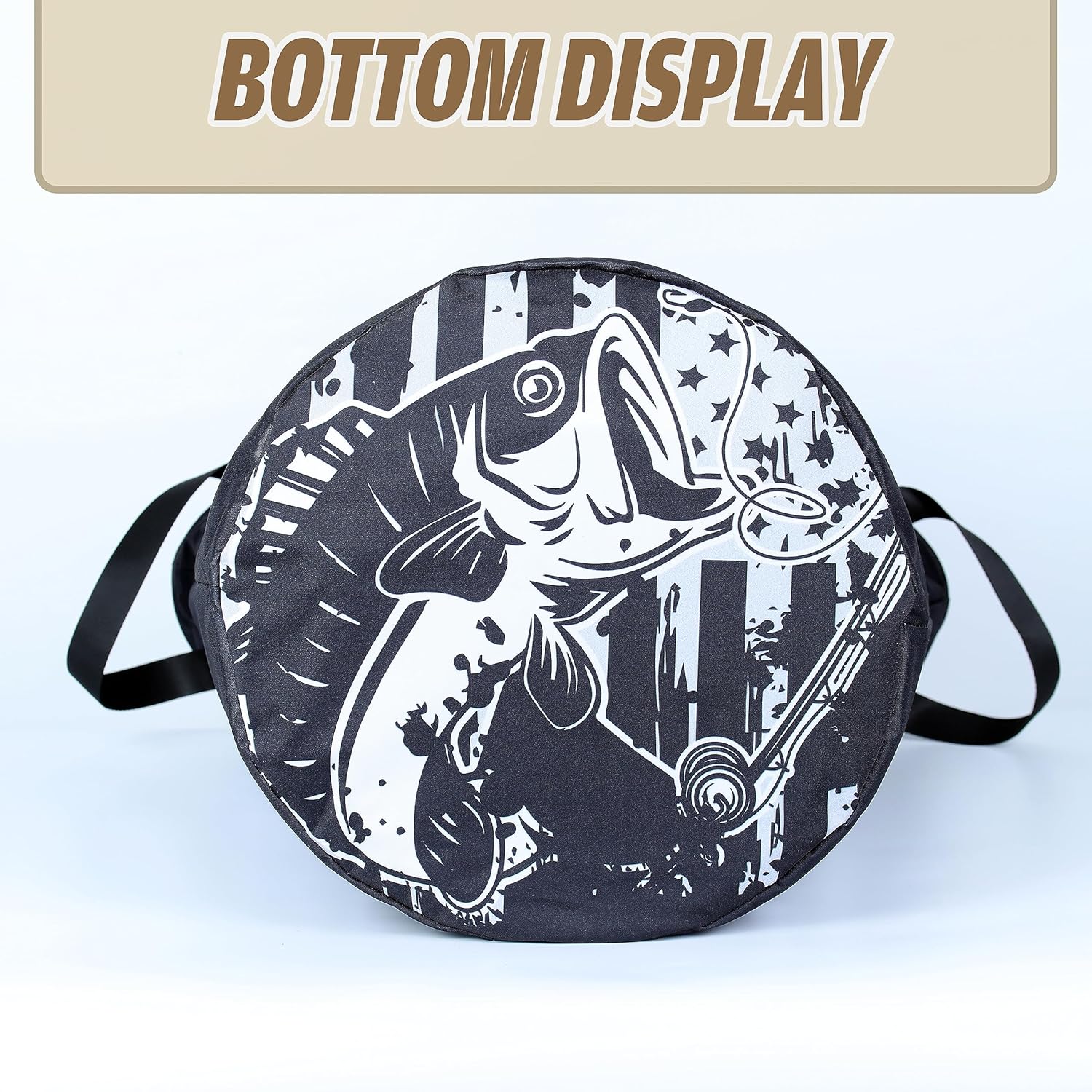 American Flag Bass Fish Laundry Basket