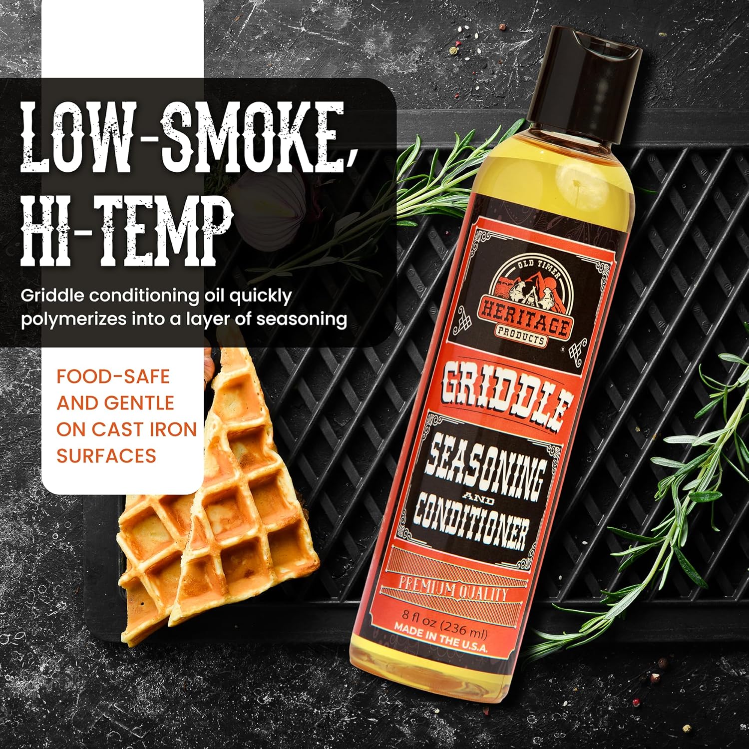 Grill with PrecisionHeritage Griddle Oil
