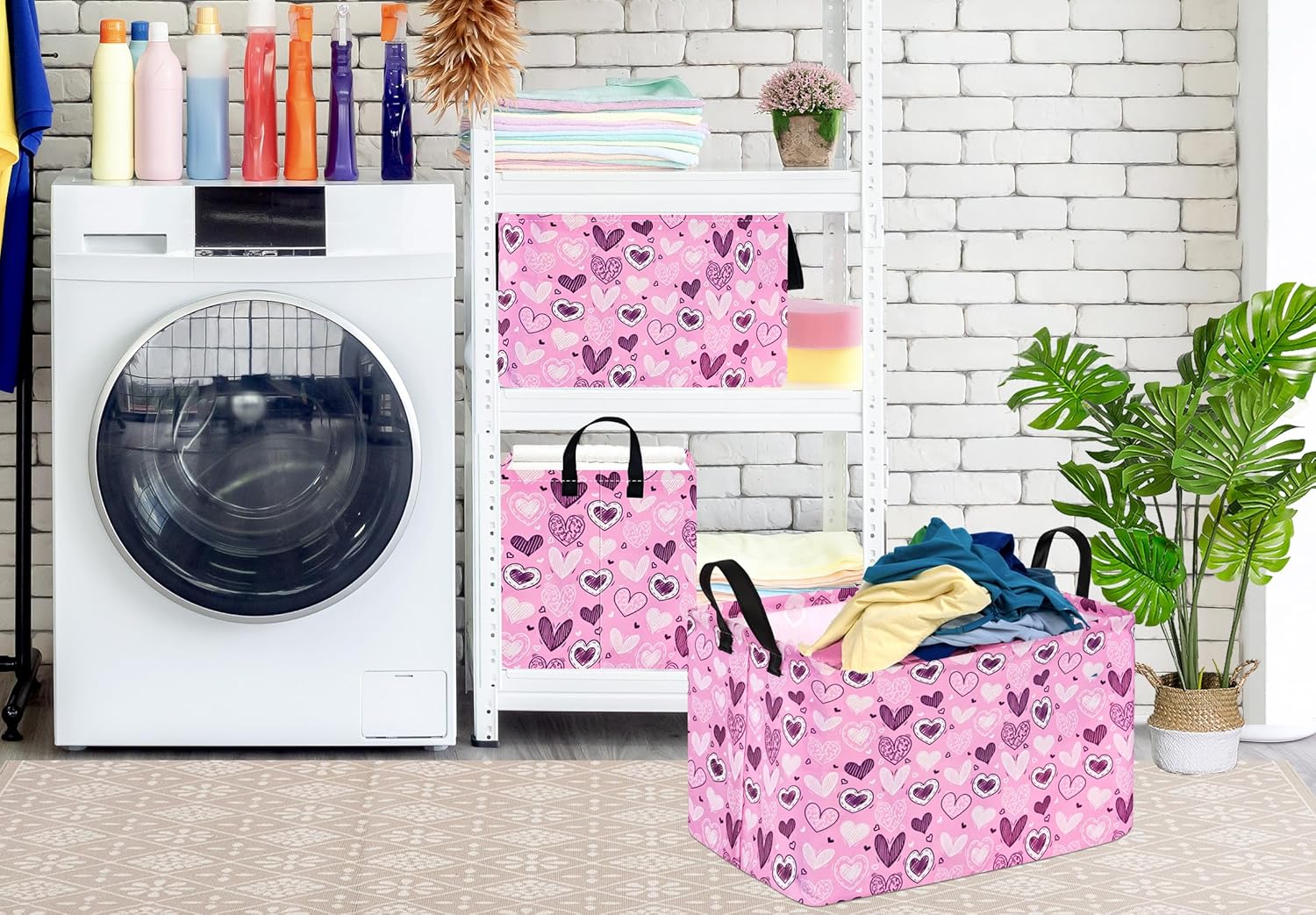 Valentine Pink Storage Basket for Kids Room