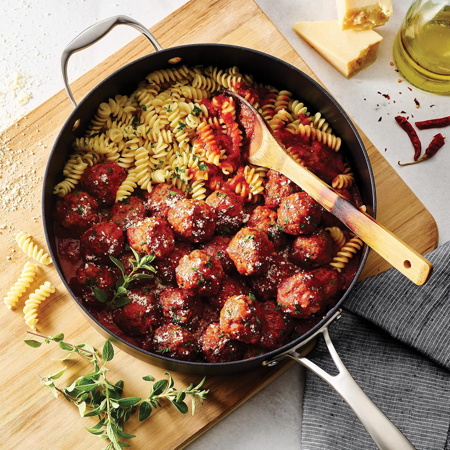 Tramontina 55 qt Covered Deep Saut Pan Hard Anodized